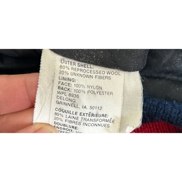 Vintage DeLong Varsity Jacket Mens XLarge Blue Wool & Leather Sleeves Retro - Picture 8 of 11